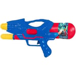 Grandi Giochi - He Man Pistolet réservoir Amovible et 1 Jet d'eau 33 cm, Couleur Bleu Clair, Rouge, HE00119