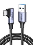 Câble Usb C Vers Usb 3.0 Coudé Charge Rapide Et Data Sync 5gbps Compatible Avec Iphone 16 Plus Pro Max 15 Galaxy S24 Plus Ultra S23 S22 A55 A35 A15 Redmi Note 13 Pro 12 P60 Manette Ps5(0.5m)