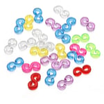 500 Loom Bands S Clips, Färgglada S Clips Gummiband, Plastlänk Clip, Påfyllningskit Loom Band Krokar, För Att Göra DIY Armband Länk,