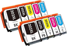 202 Xl Cartouches Compatible Avec 202 202Xl Encre Multipack, Pour Expression Premium Xp-6000 Xp-6005 Xp-6100 Xp-6105 Xp6000 Xp6005 Xp6100 Xp6105 (10Er-Pack)