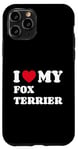 Coque pour iPhone 11 Pro Fox Terriers Foxterriers I Love My Fox Terrier Foxterrier