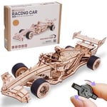 ROWOOD Maquette de Voiture de Course en Bois pour Adultes et Adolescents à Construire, Puzzle 3D en Bois, Maquette de véhicule à Construire, kit de Bricolage, Cadeau créatif pour Lui