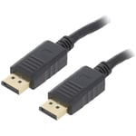 Cable DisplayPort 1.2 male des deux cotes 3m noir