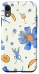 Coque pour iPhone XR Nœud en ruban bleu et lavande