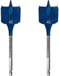 Bosch Professional 1x Expert SelfCut Speed Spade Drill Bit (for Softwood, Chipboard, Ø 40,00 mm, Length 152 mm, Accessories Rotary Impact Drill) (Pack of 2)