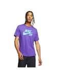 Nike SB Dri-fit, T-Shirt de Planche à roulettes Homme, Violet Cour/Bleu Laser, L