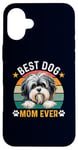 Coque pour iPhone 16 Plus Meilleure mère de chien Lowchen de tous les temps, propriétaire et amante de chiens amusants et rétro