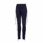 Puma x Rihanna Fenty Stretch Waist Navy Blue Womens Ruched Leggings 577277 01 Cotton - Size 8 UK