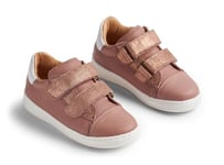 Wheat Garçon Unisex Kinder Baskets avec Double Velcro Velo-Unisexe-Cuir véritable, 2021 Old Rose, 25 EU