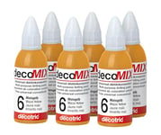 decomix Concentré de teinte n° 6 – Jaune maïs 6 x 20 ml | Teintes brillantes | Haute force de couleur – Souvent une goutte suffit | Pour teinter presque tous les matériaux