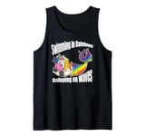 Swimming in Rainbows Galloping on Waves Mystic Hybrid Tank Top