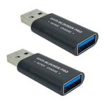 2Pcs USB Data Blocker USB-A Data Blocker Protect Against Juice Jacking3966