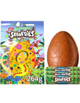 Smarties Dinosaurieägg - Jättestor Chokladägg med 2 Smarties Tubor 226 gram