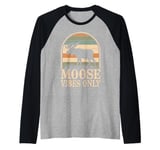 Moose Vibes Only Funny Moose Raglan Baseball Tee