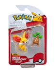 Pokemon Battle Figure Fennekin And Bonsly Toys Playsets & Action Figures Action Figures Cream Pokemon