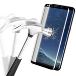 Samsung Galaxy S8 Protection écran en Verre Trempé, 3D Incurvé Couverture complète Glass Screen Protector pour Galaxy S8- Noir