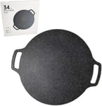 Korean BBQ Grill Non-stick Smokeless Circular pan 13 inches Camping Baking Meta