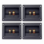 4Pcs DIY Home Car Stereo 2-Way Speaker Box Terminal Round Square Spring Cup4062