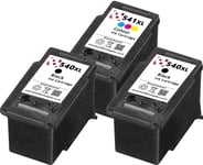 2 X PG-540XL & 1 X CL-541XL Black & Colour 3 Pack Ink fits Canon Pixma MX535