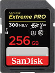 SanDisk 256GB Extreme PRO SDXC card, SD Card, V90 Memory Card, 8K, 4K and Full HD Video, up to 300 MB/s, Shock, Temperature, Water and X-Ray Proof, UHS-II, Class 10, U3,