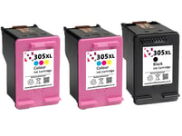 305 XL Black and Colour Refilled Ink Cartridges For HP Envy 6020e