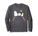 Peanuts Snoopy Woodstock rainbow T-shirt Long Sleeve T-Shirt