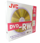 25 JVC Blank DVD-RW discs 2x - 4x 4.7GB 120 mins Rewritable  JEWEL CASE JAPAN