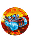 Skylanders Superchargers personalised CakeTopper Edible Wafer paper 7.5" img b21