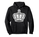 Royal Crown Illustration Elegant and Regal Art Design Pullover Hoodie