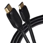 Maplin Mini HDMI to HDMI Cable 3M, 4K 30Hz Ultra HD High Speed, ARC, HDR, 3D, Ethernet, Connect Camera, DSLR, Tablet, Laptop to your TV, Monitor and Projector
