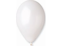 Gemar Metallic Pearl White Ballonger, Gm110, 30 Cm, 100 St.