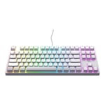 - CHERRY - CHERRY XTRFY K4V2 - Tangentbord - RGB - 80% - TKL - bakgrundsbelyst - USB - AZERTY - Fransk - växlare: CHERRY MX2A Red - bla