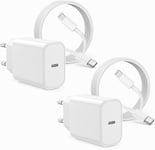 4-Pack iPhone Chargeur Rapide et 3M Câble USB C to Lightning,[MFi Certifié] 20W Chargeur iPhone 13 14 Secteur Type C Adaptateur pour iPhone 14 Plus/13 Pro Max/12 MIni/11 Pro/XR/XS/SE/8/7/iPa.[F1290]