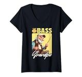 Womens I'm One Bad Bass Grandpa V-Neck T-Shirt