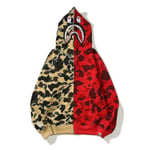 Shark Ape Bape Hoodie Camo Print Polyester Tröja Casual Lös Zip Hoodie Jacka För Män Kvinnor Raoliang style 4 4XL