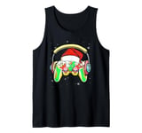 Christmas Santa Gamer Controller Boys Kids Teens Gaming Xmas Tank Top