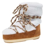 Moon Boot Lab69 Icon Light Low Shearling Snow Boots Beige EU 37-38 Kvinna