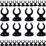 30 Pièces Ventouse Aquarium, Clips à Ventouse pour Aquarium pvc Écologique pour Chauffe Eau Thermomètre Aquarium Tube d'eau (Noir)