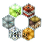 Paladone Minecraft Lampes LED Hexagon – Posé ou fixé au mur, décoration Minecraft Block personnalisable pour n'importe quelle pièce avec télécommande