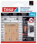 tesa 77908 - Lot de 2 Vis adhésives rectangle pour brique 10 Kg