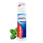 Colgate Advanced White Toothpaste Pump 100 ml | Teeth whitening toothpaste | With active micro-cleaning crystals | Enamel safe toothpaste | Whiter teeth in 10 days | Clinically proven whiter teeth