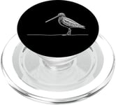 Line Art Wilson'S Snipe Oiseau et ornithologue PopSockets PopGrip pour MagSafe