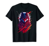 Wolf Demon Ninja Sais Anime Manga Style Art Vintage Graphic T-Shirt