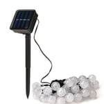 Solar ljusslinga med 30 glödlampor Vattentät LED Crystal Fairy Ball Light för utomhushem warm colour