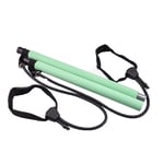 LIWEIXKY Kit De Barre De Pilates avec Bande De Résistance, Réglable Barre De Pilates Portable pour L'Étirement, Le Yoga, l'exercice, Les Redressements Assis, Perdre du Poids Green