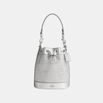 Coach Womens Mini Bucket Bag in Crystal - Silver - One Size