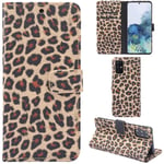 DodoBuy Samsung Galaxy S20+ Plus Case Leopard Print PU Leather Flip Cover Wallet Kickstand Feature with Card Slots Cash Holder Magnetic Clasp for Samsung Galaxy S20+ Plus - Yellow