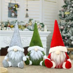 Décorations de Nol en peluche 3 pièces - Ornements de lutin du père Nol suédois Tomte faits à la main - Décorations de Nol pour la maison, le