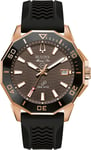 Bulova Marine Star Mens Black Watch 98B421 Rubber - One Size