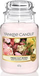 Yankee Candle Scented Candle Fresh Cut Roses Large Jar Candle Burn Time Up To